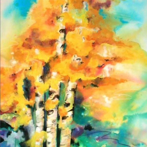 XXL OOAK Aspen Trees - Original painting by Kathy Morton Stanion - Picture 5 of 7